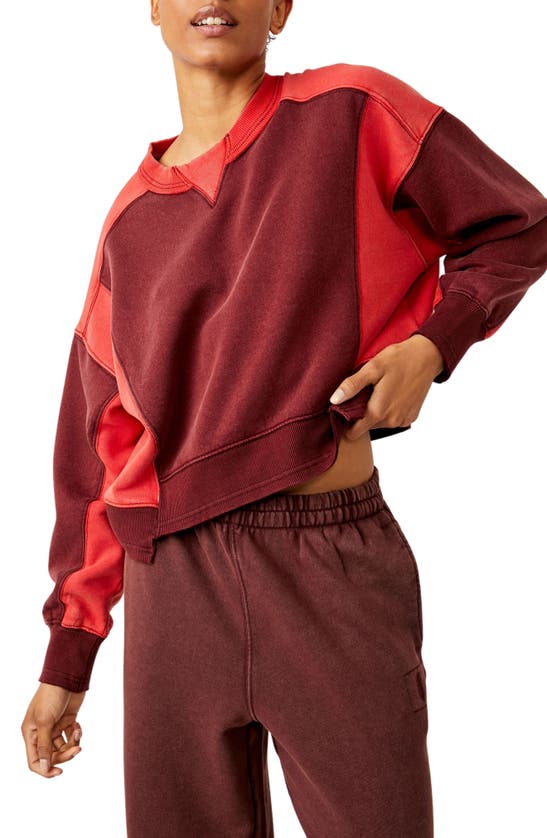 FP MOVEMENT FP MOVEMENT BY FREE PEOPLE INTERCEPT COLORBLOCK SWEATSHIRT