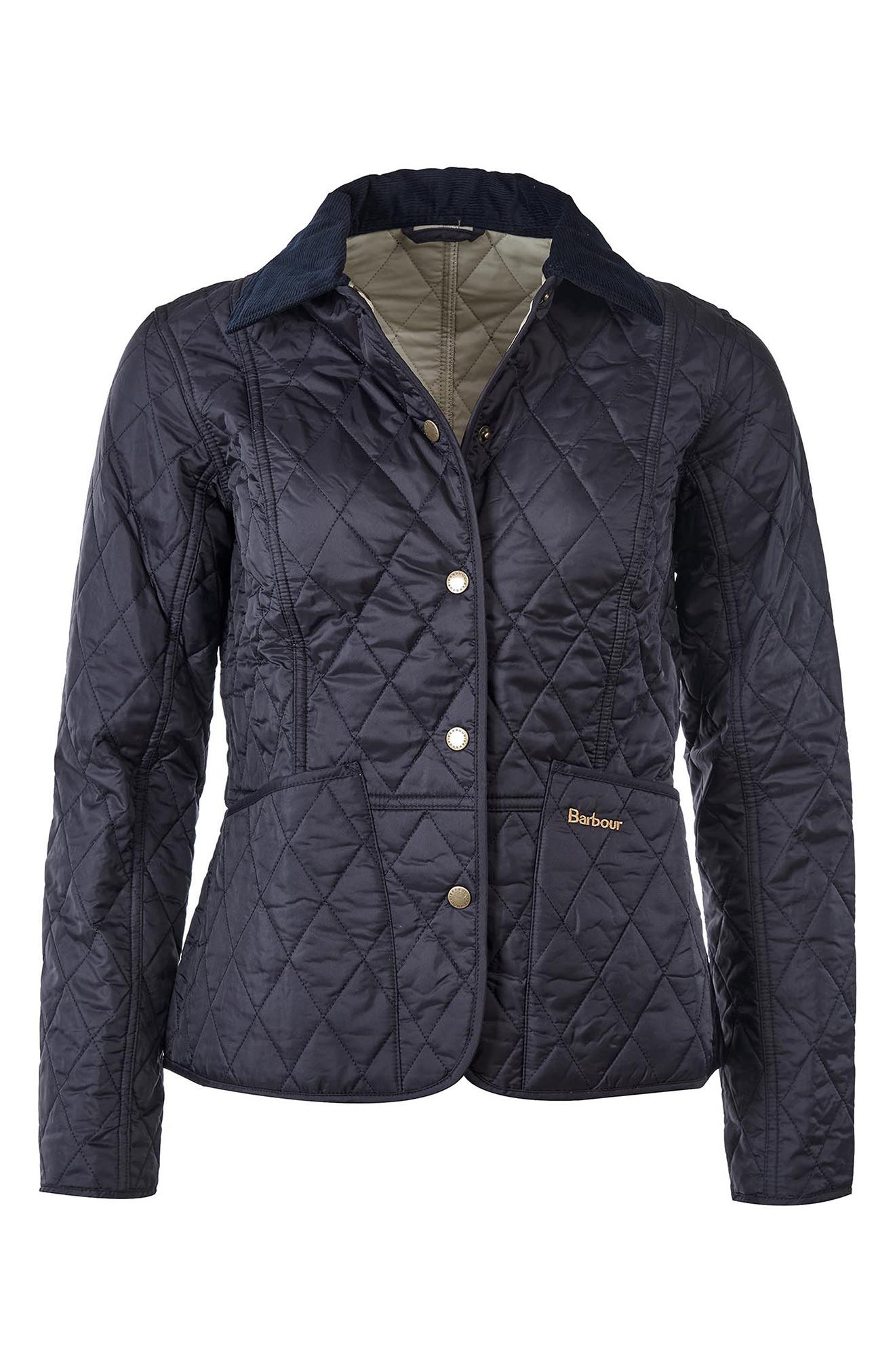 barbour black quilted