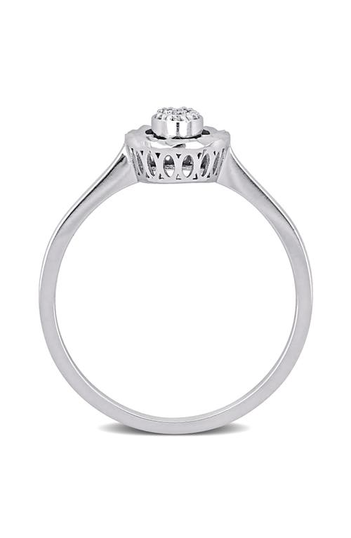 Delmar Diamond Accent Ring In Silver/clear