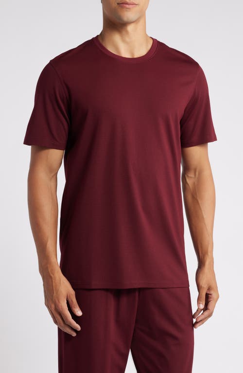 Shop Daniel Buchler Solid Crewneck Lounget-shirt In Wine