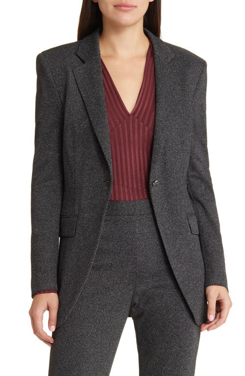 Hugo Boss Boss Jubeka Blazer In Charcoal Twill Fantasy