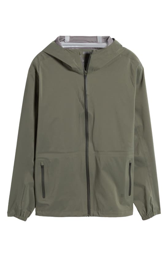 Shop Free Fly Cloudshield Waterproof Hooded Rain Jacket In Dark Olive
