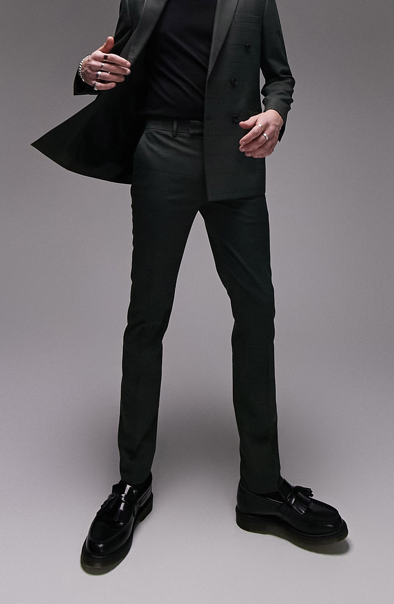 topman tuxedo trousers