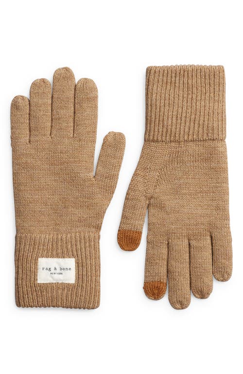 Addison Wool Blend Touchscreen Gloves in Camel