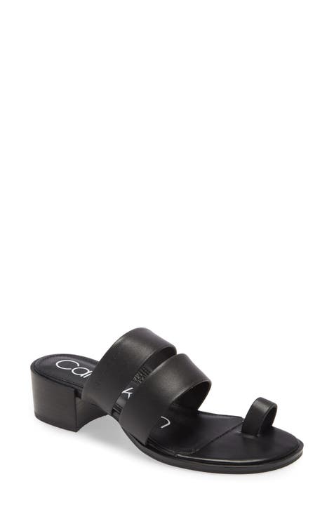 calvin klein block heel