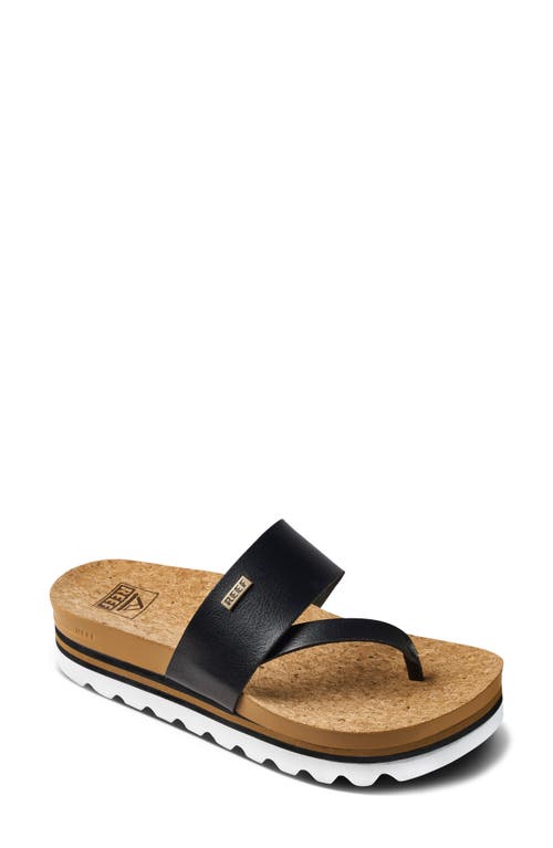 Reef Sol Hi Platform Sandal In Black/tan