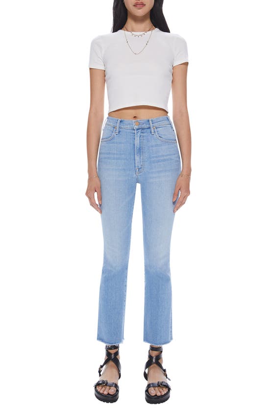 Mother The Hustler Frayed Ankle Jeans In High-life