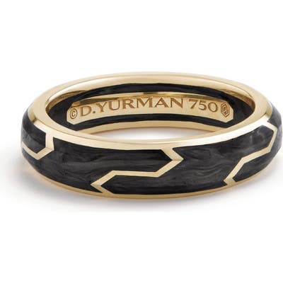 David Yurman Forged Carbon Band Ring In 18K Gold, m