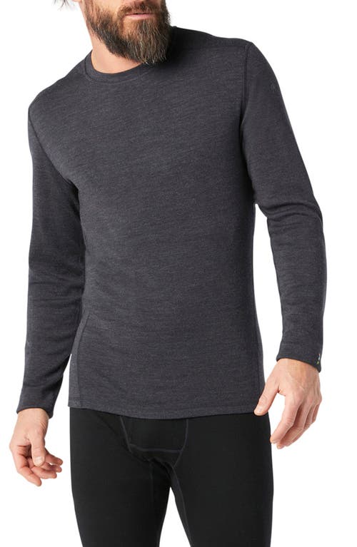 Merino 250 Base Layer Long Sleeve Crewneck Shirt in Charcoal Heather