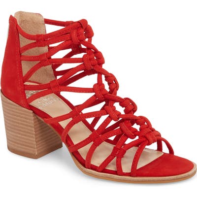 Vince Camuto Karika Cage Sandal- Red