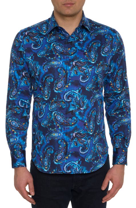 Tangier Paisley Stretch Button-Up Shirt