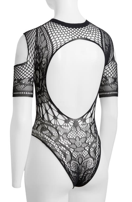 Hauty Genie Fishnet Teddy In Black