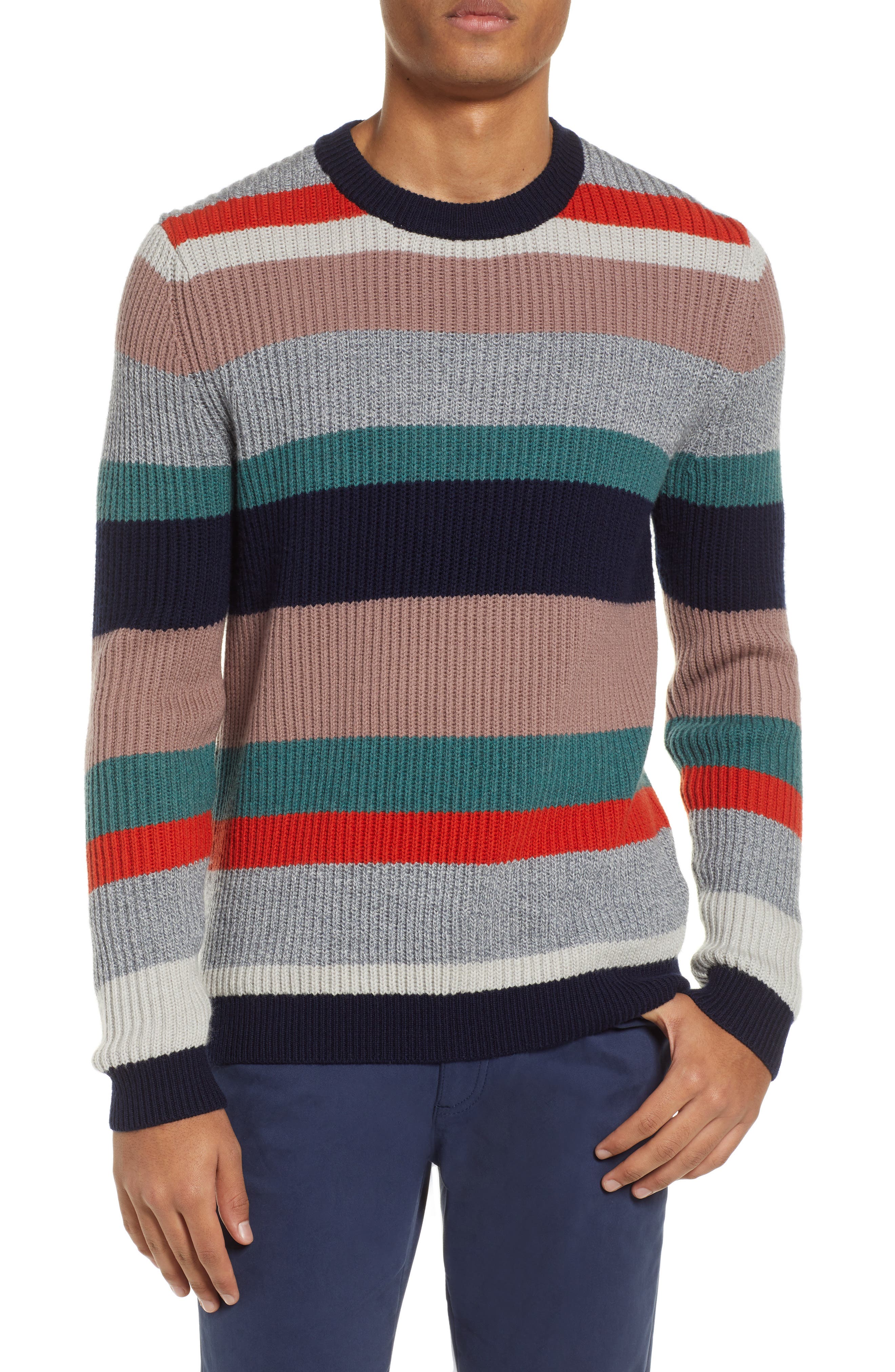 Ted Baker London Krena Slim Fit Stripe Sweater, Pink