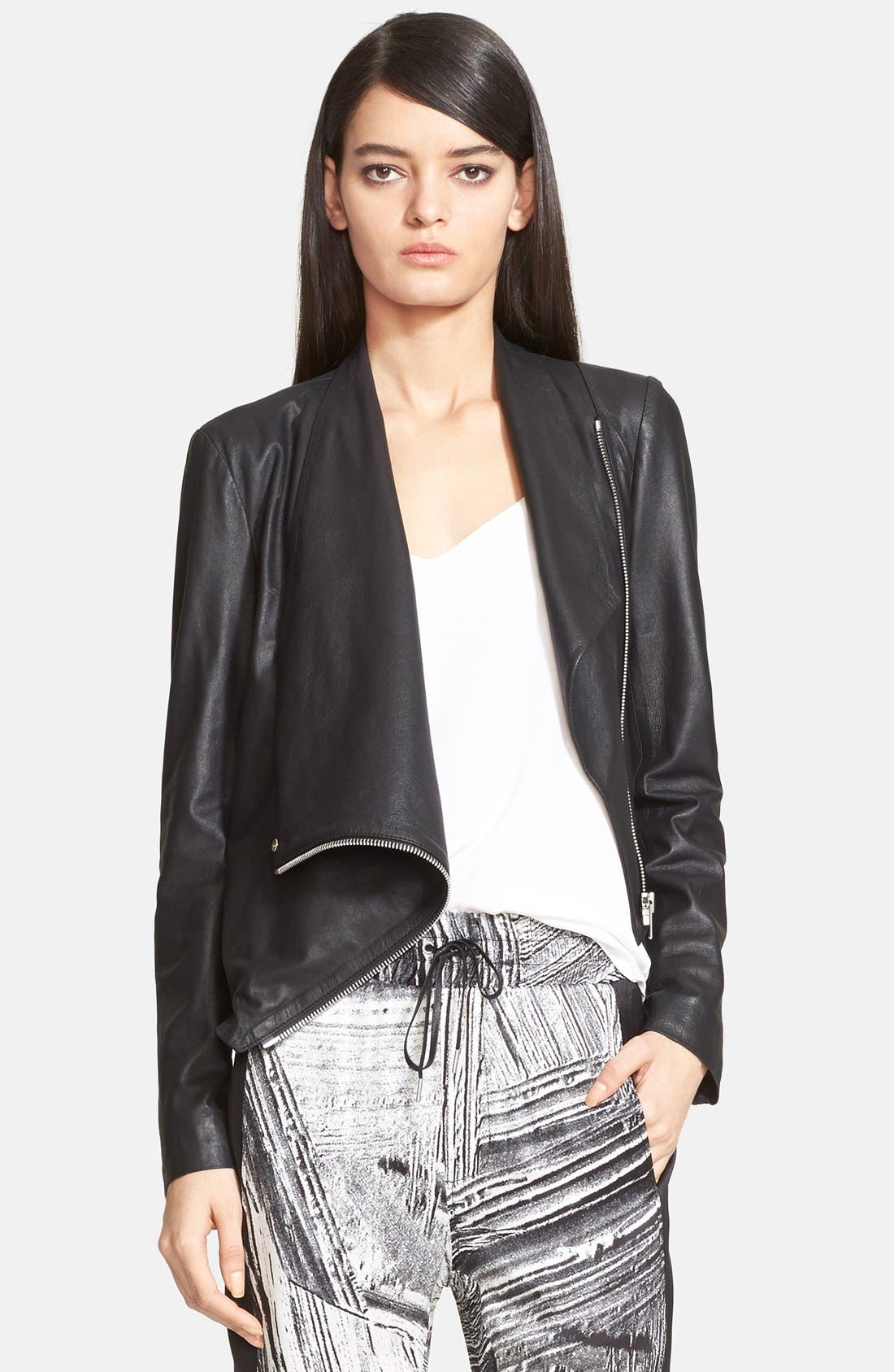 helmut lang leather blazer