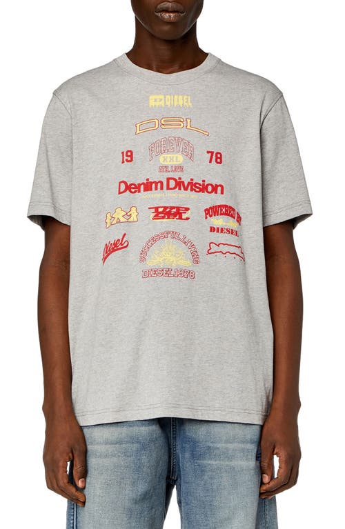 DIESEL T-Just-N14 Graphic T-Shirt Grey at Nordstrom,