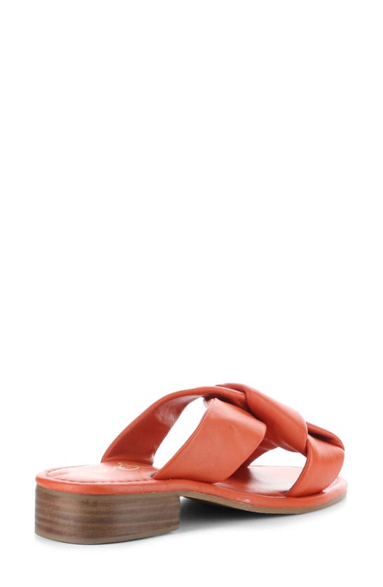 Shop Bos. & Co. Knick Slide Sandal In Orange Nappa