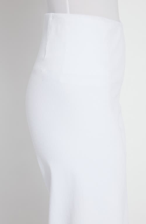 Lyssé Cropped Eyelet Embroidered Wide Leg Jeans In White