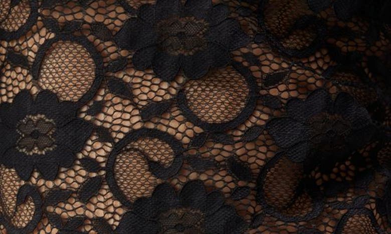 Shop Nasty Gal Sheer Lace Ruffle Dress In Black