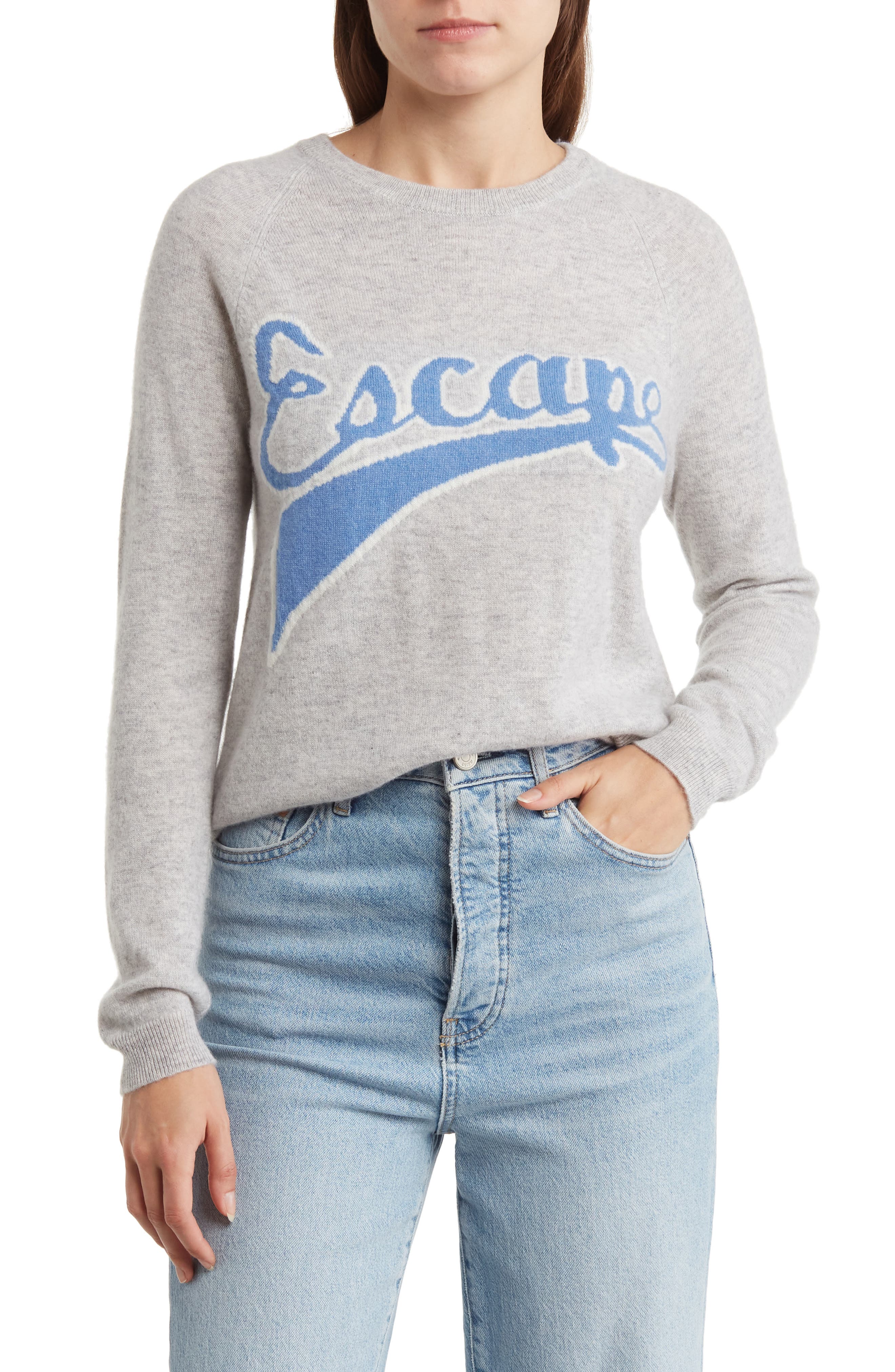 THE CASHMERE PROJECT Crewneck Graphic Cashmere Sweater | Nordstromrack
