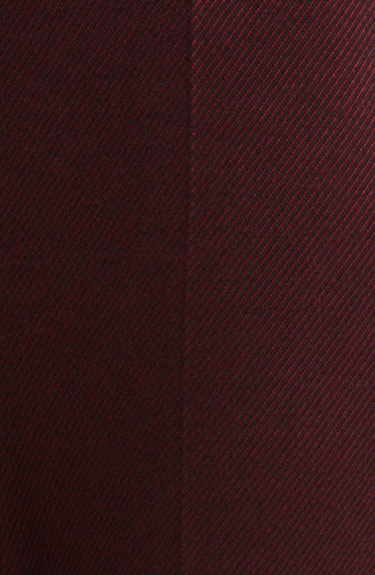 Hugo Boss Slim-fit Trousers In Woven Fabric With Monogram Buttons In Maroon Twill Fantasy