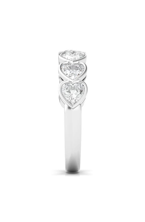 Hautecarat Bezel Heart Lab Created Diamond Ring In White Gold