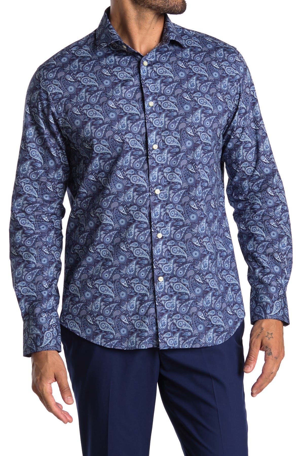 paisley print dress shirt