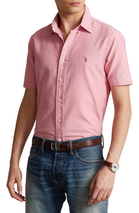 Classic Fit Short Sleeve Oxford Button-Down Shirt