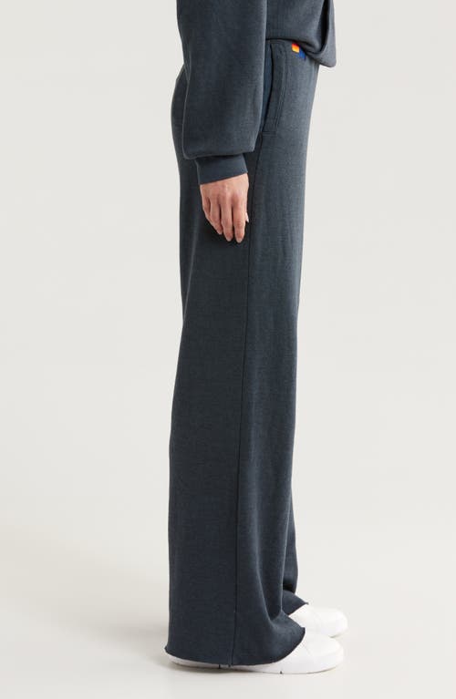 Aviator Nation Wide Leg Pocket Sweatpants In Charcoal