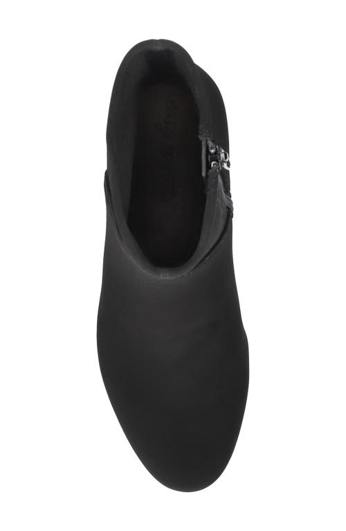 Easy Street Solana Womens Zip Up Round Toe Ankle Boots In Black Lamy