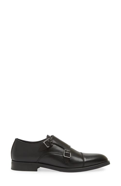 Shop Nordstrom Edison Double Monk Strap Shoe In Black