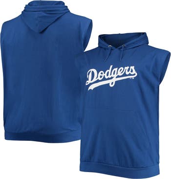 Profile Men's Royal Los Angeles Dodgers Jersey Muscle Sleeveless Pullover Hoodie, Size: XLT, Blue