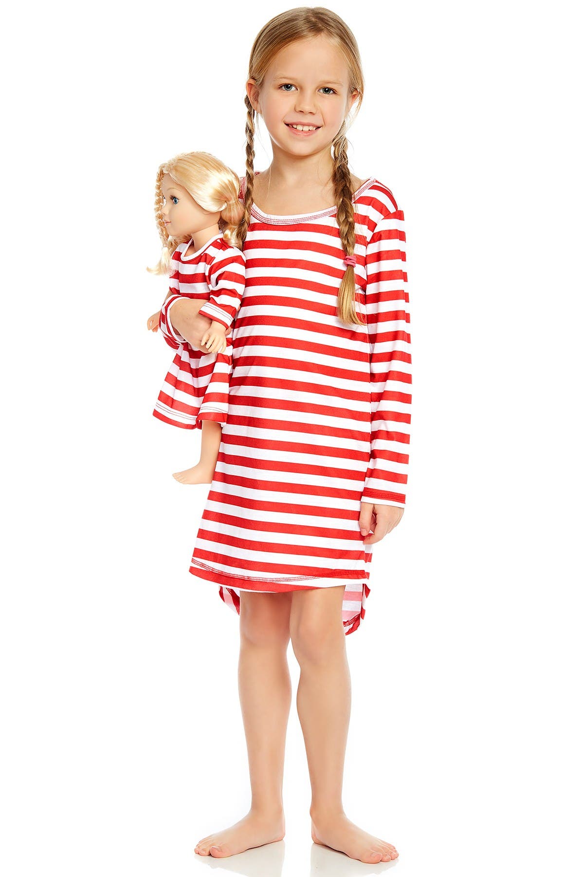 Leveret | Red & White Matching Doll Pajama Set | Nordstrom Rack