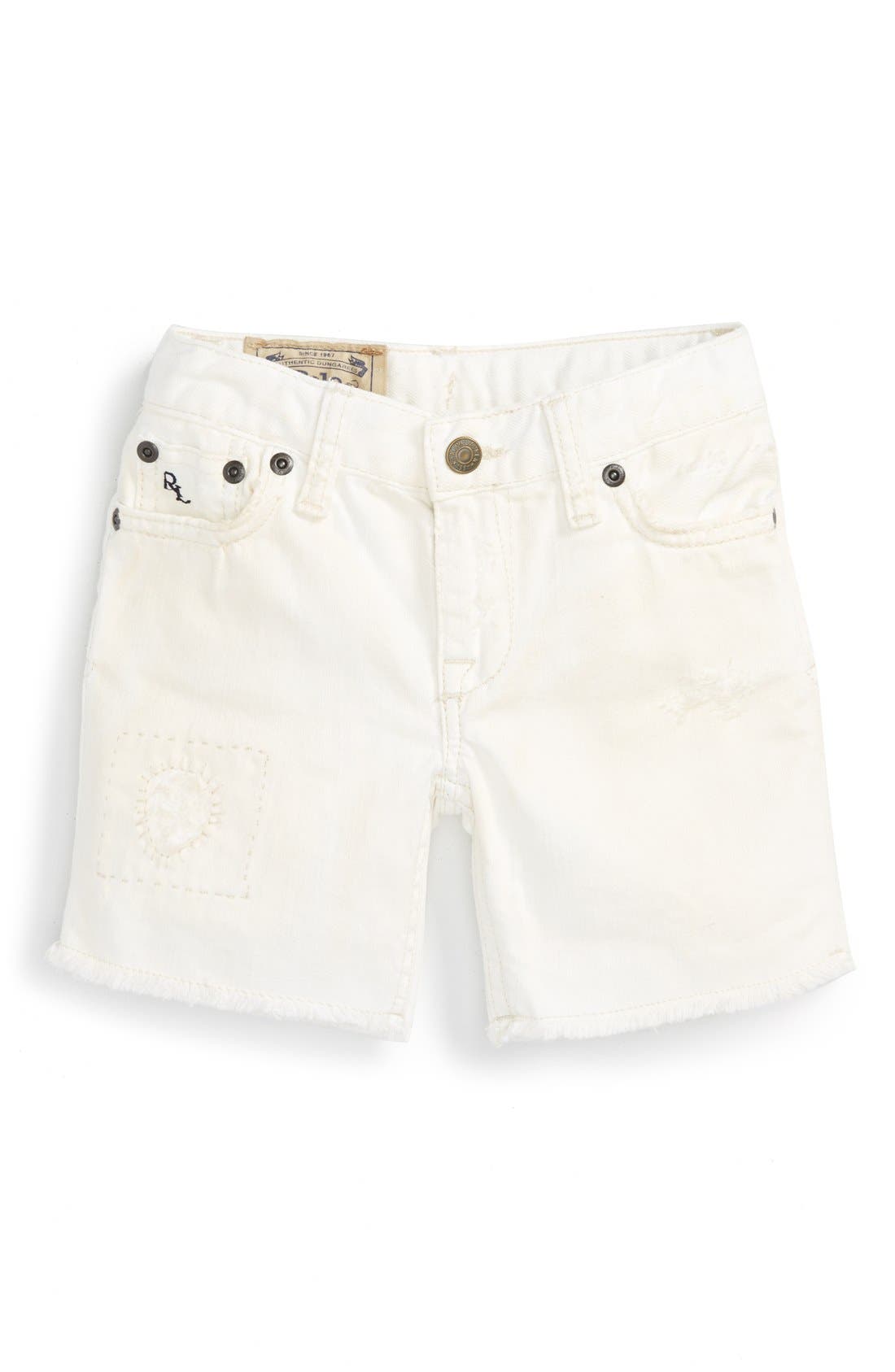 white jean shorts for toddlers