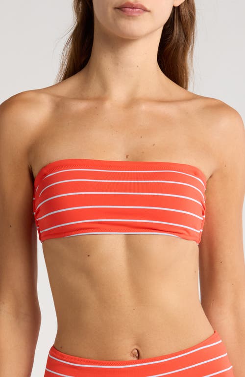 Shop Lemlem Ava Bandeau Bikini Top In Jeliba Tangerine