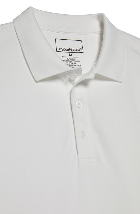 Hypernatural Matterhorn Supima® Cotton Blend Polo In White