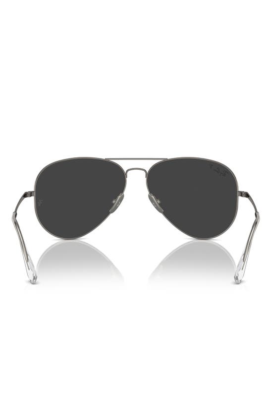 Shop Ray Ban Ray-ban 58mm Polarized Aviator Sunglasses In Gunmetal