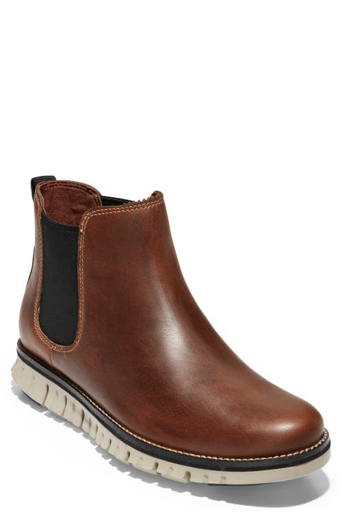 ZeroGrand Waterproof Chelsea Boot in Bourbon Leather/Hawthorn