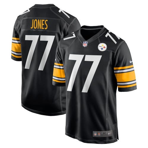 Men's Nike Broderick Jones Black Pittsburgh Steelers 2023 NFL Draft First Round Pick Game Jersey