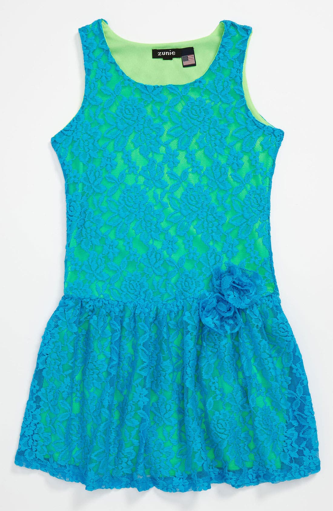 Zunie Drop Waist Dress (Little Girls) Nordstrom