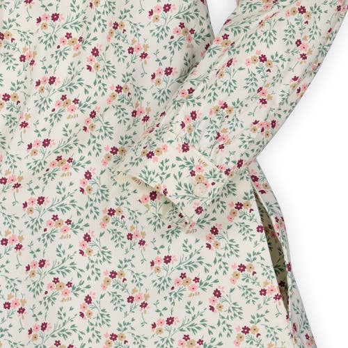 Hope & Henry Baby Girls' Peter Pan Collar Shirtdress, Infant In Ivory Meadow Floral