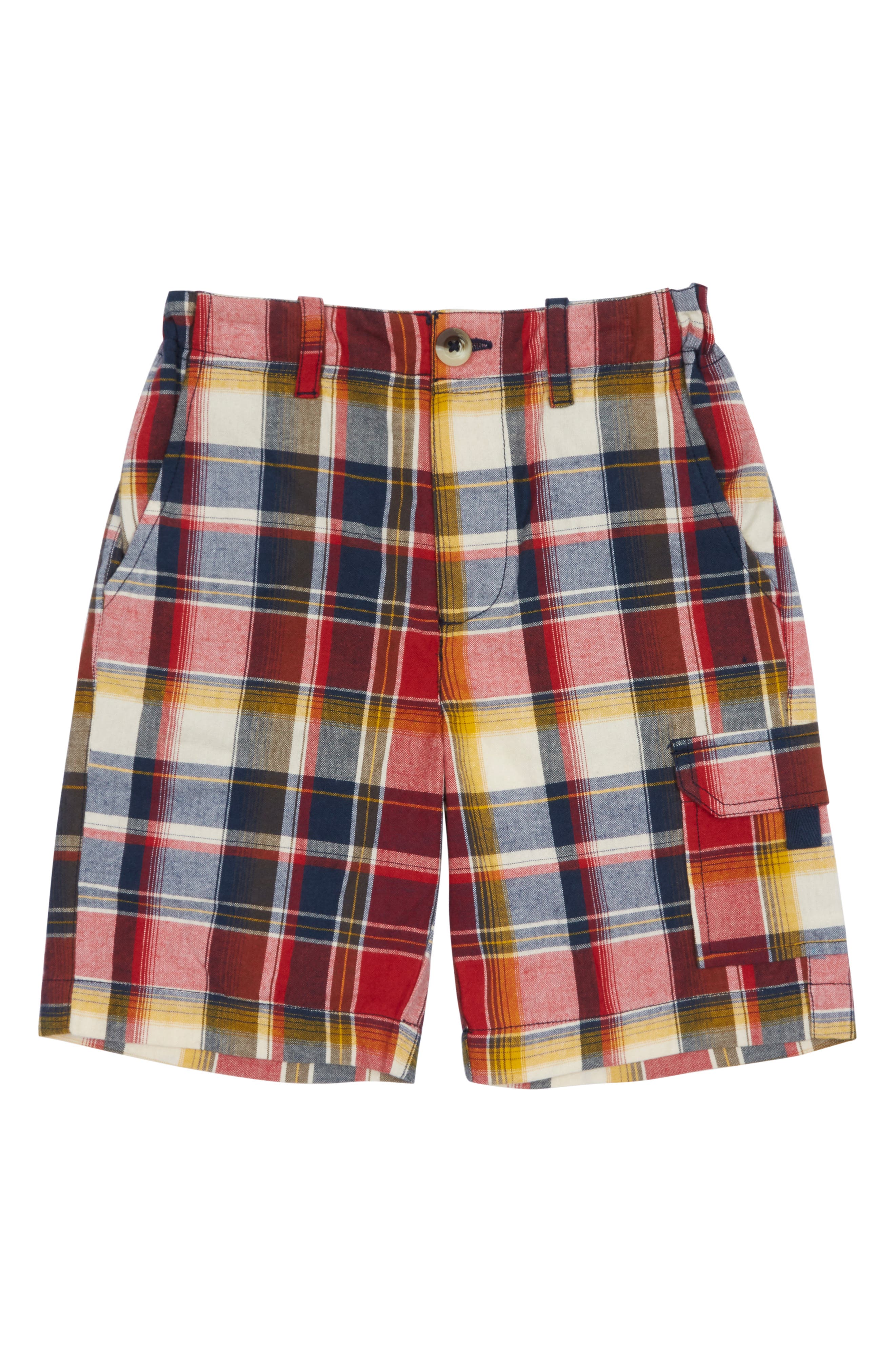 plaid cargo shorts