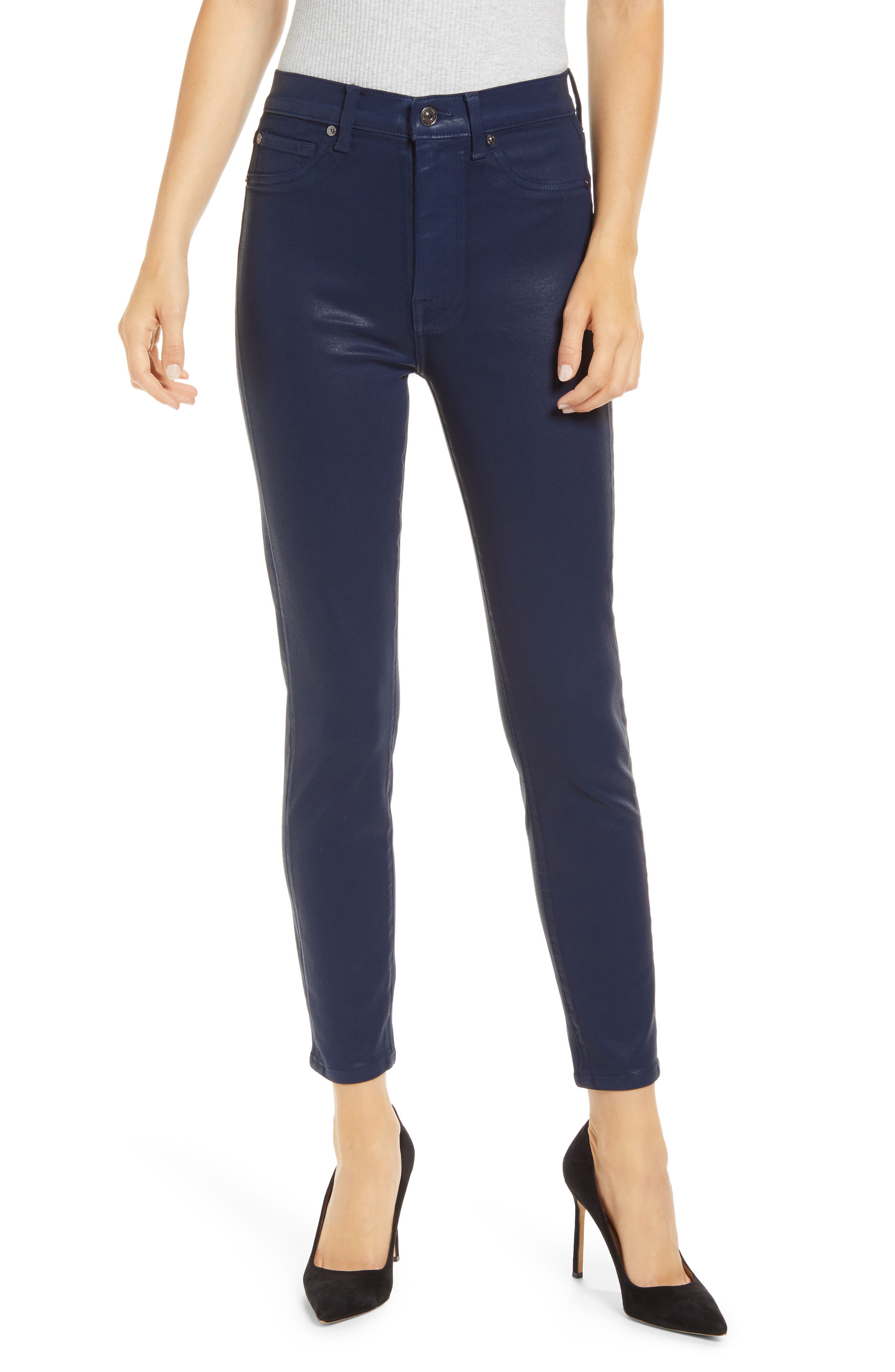 7 for all mankind super high waisted skinny jeans