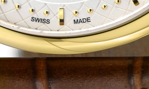 Gv2 Rovescio Croc Embossed Leather Strap Watch, 42mm In Brown