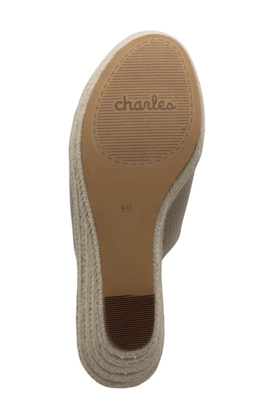 Shop Charles By Charles David Jeremy Espadrille Platform Wedge Slide Sandal In Natural