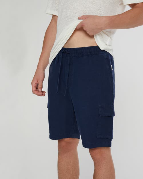 Onia Air Linen Pull-on Cargo In Deep Navy