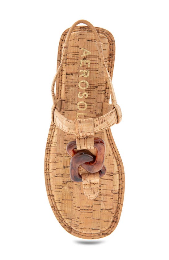 Shop Aerosoles Carmine T-strap Sandal In Cork Combo