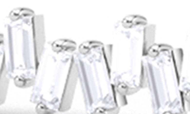 Hautecarat Baguette Lab-created Diamond Bar Pendant Necklace In 18k White Gold