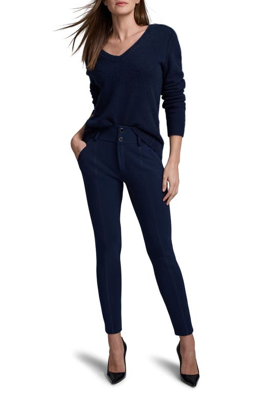 Shop Nic + Zoe Nic+zoe Luxe Cashmere V-neck Sweater In Dark Indigo