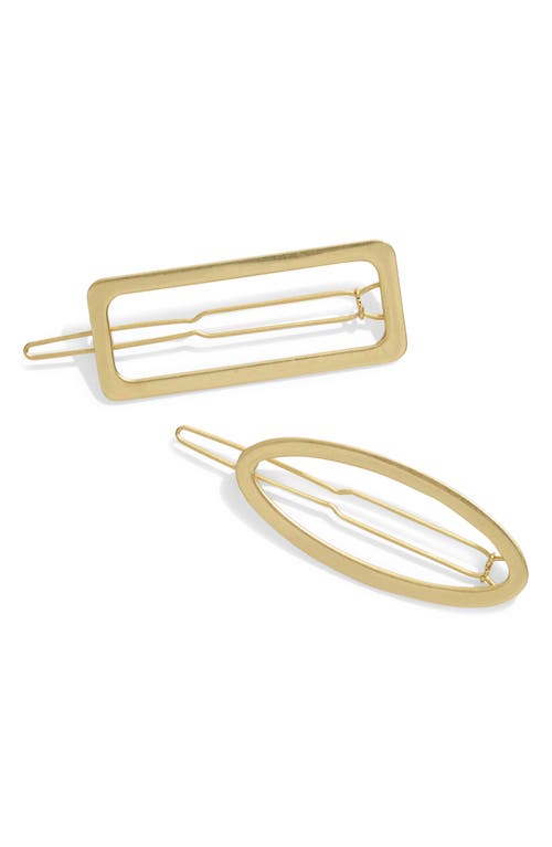 Madewell 2-Pack Open Shape Hair Clips in Vintage Gold at Nordstrom