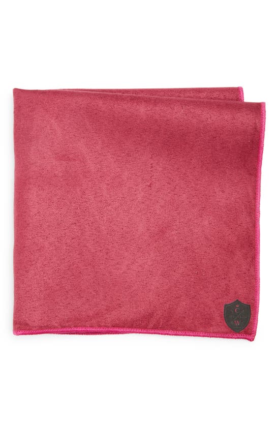 Clifton Wilson Cotton Pocket Square In Fuchsia